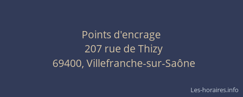 Points d'encrage