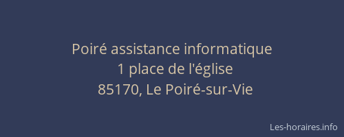 Poiré assistance informatique