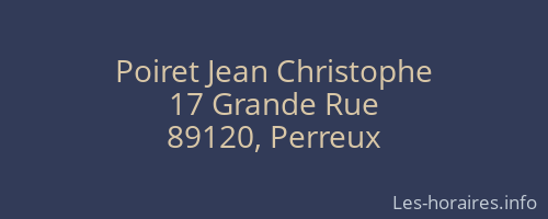Poiret Jean Christophe