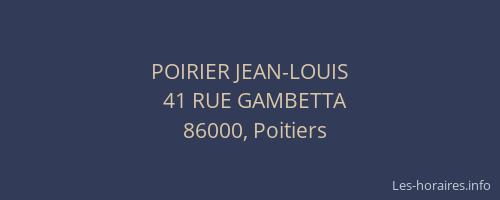 POIRIER JEAN-LOUIS