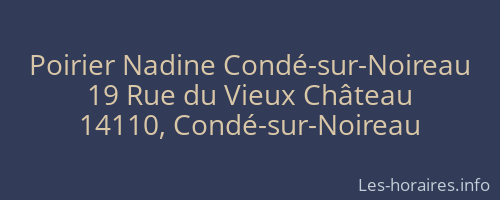 Poirier Nadine Condé-sur-Noireau