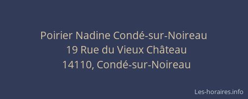 Poirier Nadine Condé-sur-Noireau