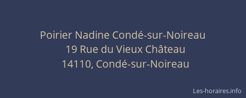 Poirier Nadine Cond&eacute;-sur-Noireau
