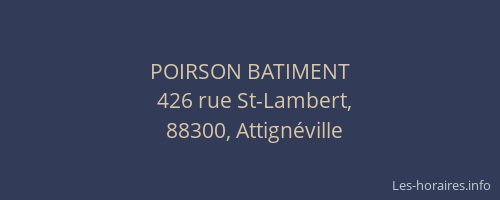 POIRSON BATIMENT
