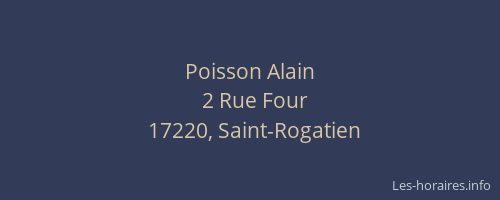 Poisson Alain