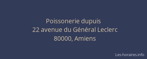 Poissonerie dupuis