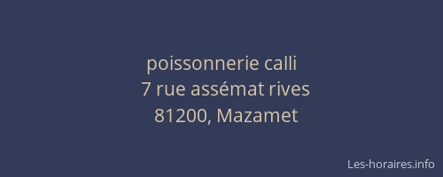 poissonnerie calli