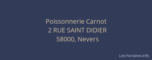 Poissonnerie Carnot