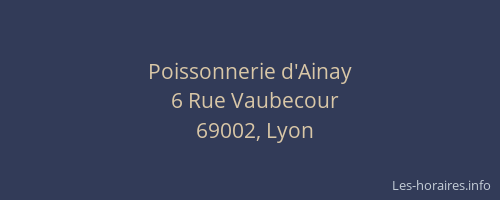 Poissonnerie d'Ainay