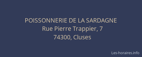 POISSONNERIE DE LA SARDAGNE