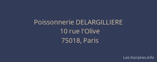 Poissonnerie DELARGILLIERE
