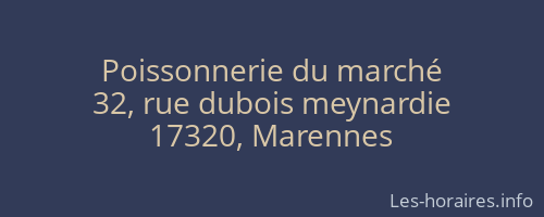 Poissonnerie du marché
