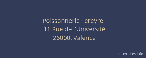 Poissonnerie Fereyre