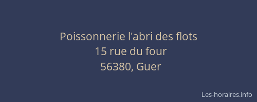 Poissonnerie l'abri des flots