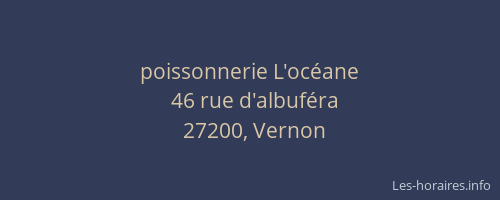 poissonnerie L'oc&eacute;ane
