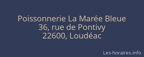 Poissonnerie La Marée Bleue