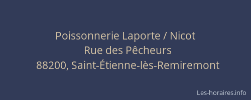 Poissonnerie Laporte / Nicot
