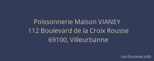 Poissonnerie Maison VIANEY