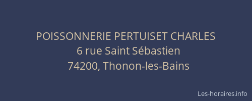 POISSONNERIE PERTUISET CHARLES