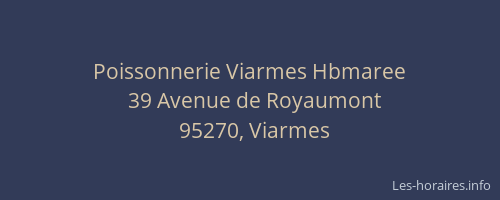 Poissonnerie Viarmes Hbmaree