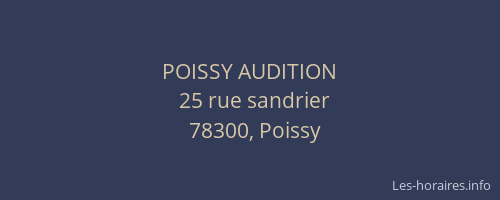 POISSY AUDITION