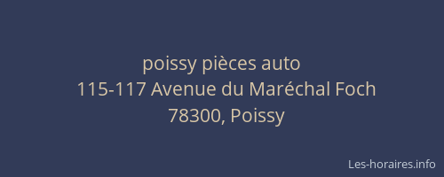 poissy pi&egrave;ces auto