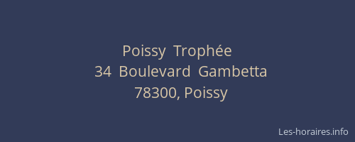 Poissy  Trophée