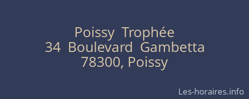 Poissy  Trophée