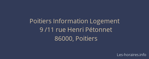 Poitiers Information Logement
