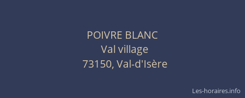 POIVRE BLANC