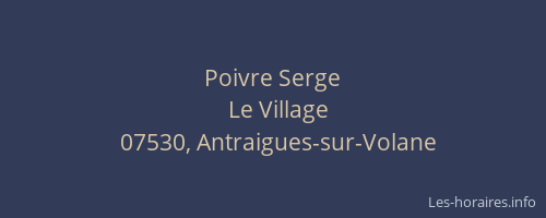 Poivre Serge