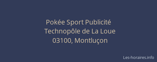 Pokée Sport Publicité