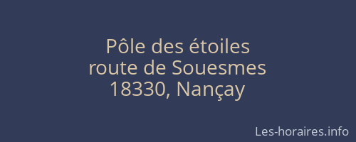Pôle des étoiles