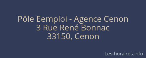 Pôle Eemploi - Agence Cenon