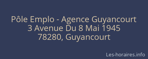 Pôle Emplo - Agence Guyancourt