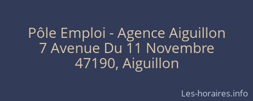 Pôle Emploi - Agence Aiguillon