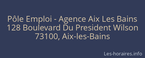 Pôle Emploi - Agence Aix Les Bains