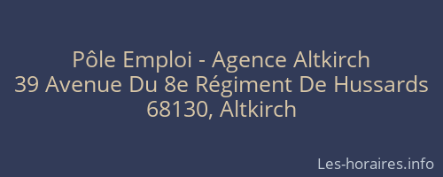 Pôle Emploi - Agence Altkirch