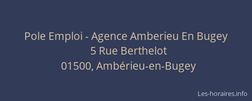Pole Emploi - Agence Amberieu En Bugey