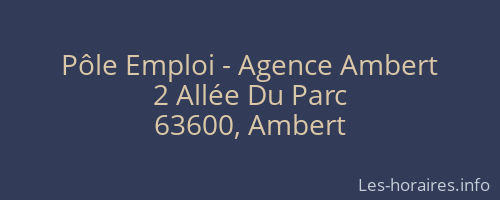 Pôle Emploi - Agence Ambert