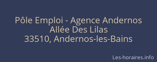 Pôle Emploi - Agence Andernos