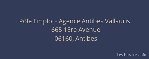 Pôle Emploi - Agence Antibes Vallauris