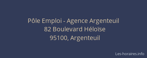 Pôle Emploi - Agence Argenteuil