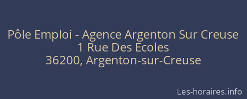 Pôle Emploi - Agence Argenton Sur Creuse