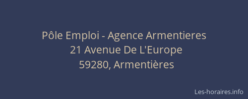 Pôle Emploi - Agence Armentieres