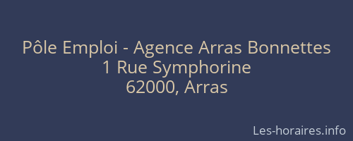 Pôle Emploi - Agence Arras Bonnettes