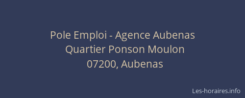Pole Emploi - Agence Aubenas