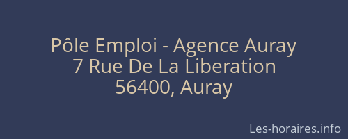 Pôle Emploi - Agence Auray