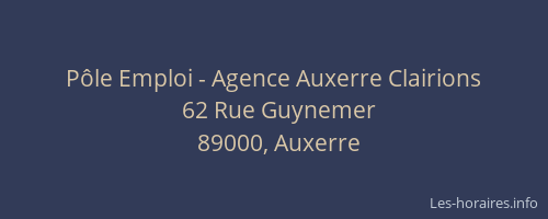 Pôle Emploi - Agence Auxerre Clairions