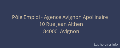 Pôle Emploi - Agence Avignon Apollinaire